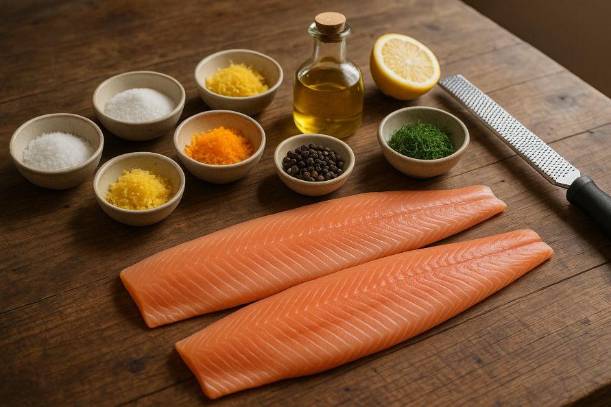 ingredientes trucha marinada